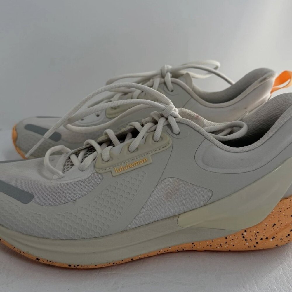 Lululemon Athletic Running Shoes US 8.5 EU 40.5 Gray Orange Sample Rare - Picture 6 of 8